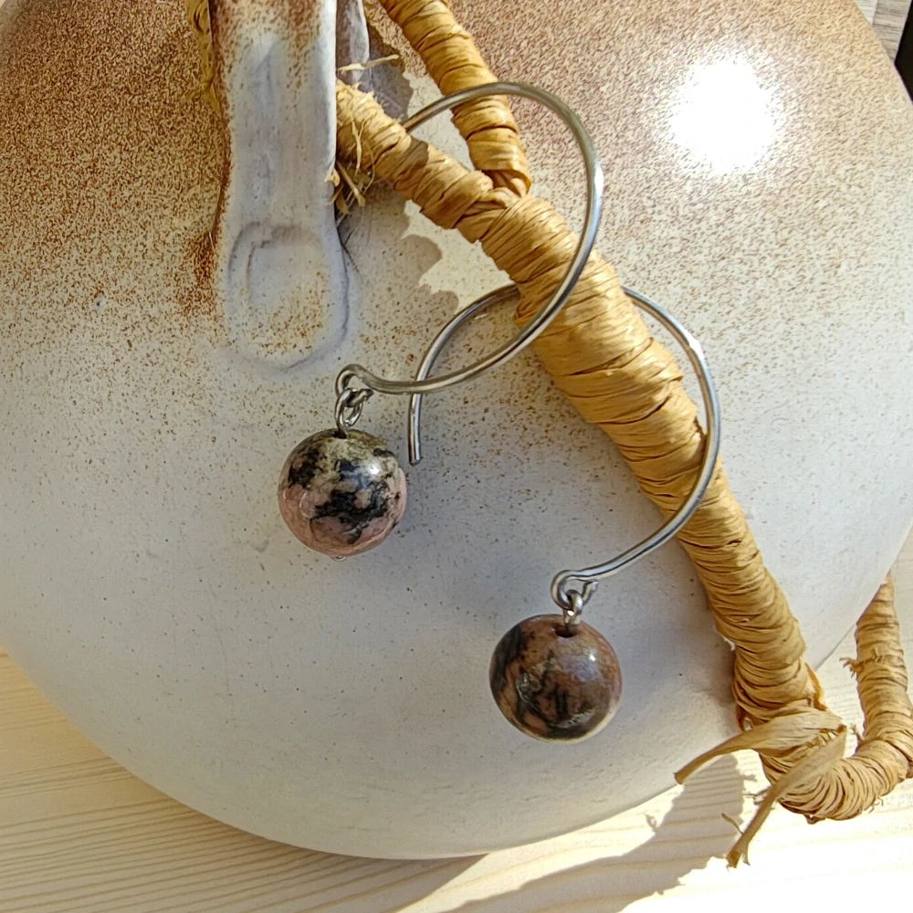 Náušnice Růžový půlměsíc 